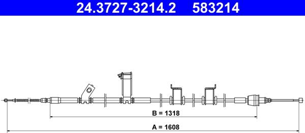 ATE 24.3727-3214.2 - Трос, гальмівна система avtolavka.club