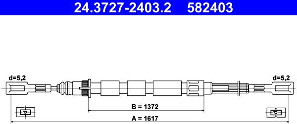 ATE 24.3727-2403.2 - Трос, гальмівна система avtolavka.club