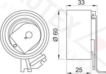 Autex 641954 - Натяжна ролик, ремінь ГРМ avtolavka.club