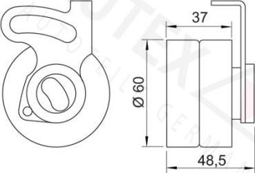 Autex 641384 - Натяжна ролик, ремінь ГРМ avtolavka.club