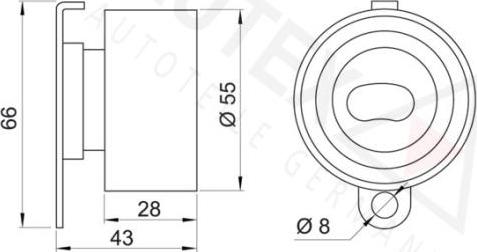 Autex 641708 - Натяжна ролик, ремінь ГРМ avtolavka.club