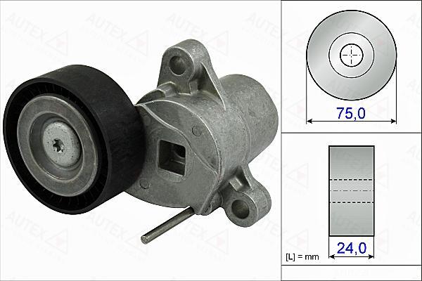 Autex 654993 - Натягувач ременя, клинові зуб. avtolavka.club