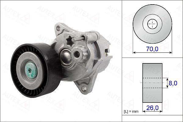 Autex 654917 - Натягувач ременя, клинові зуб. avtolavka.club