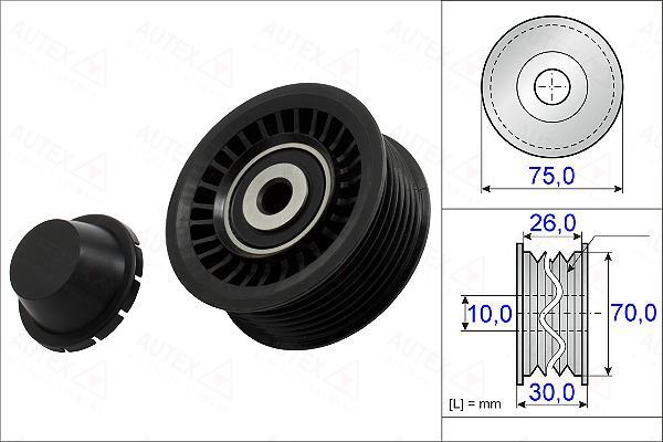 Autex 654979 - Паразитний / провідний ролик, поліклиновий ремінь avtolavka.club