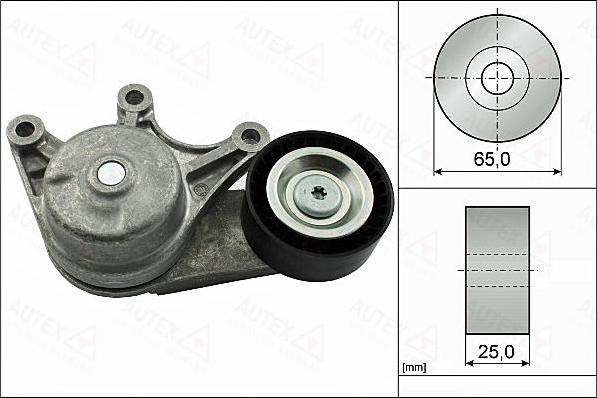 Autex 654971 - Натягувач ременя, клинові зуб. avtolavka.club