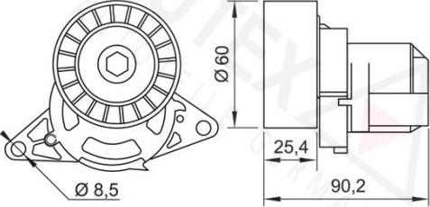 Autex 654434 - Натягувач ременя, клинові зуб. avtolavka.club