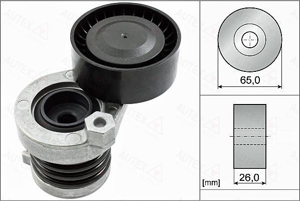 Autex 655100 - Натягувач ременя, клинові зуб. avtolavka.club