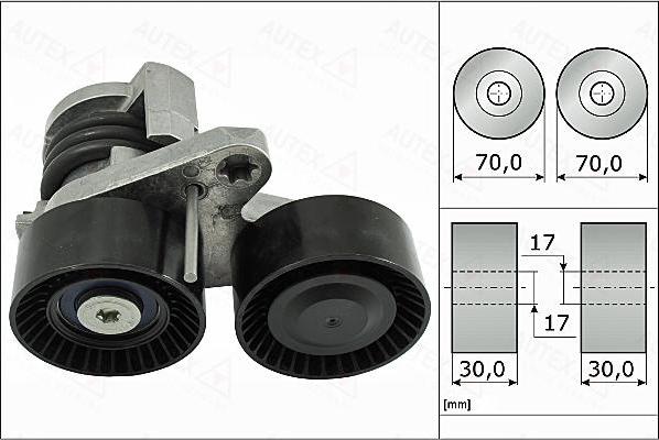 Autex 655134 - Натягувач ременя, клинові зуб. avtolavka.club