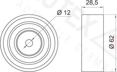 Autex 651765 - Паразитний / Провідний ролик, зубчастий ремінь avtolavka.club