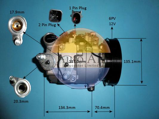 Auto Air Gloucester 14-9690P - Компресор, кондиціонер avtolavka.club