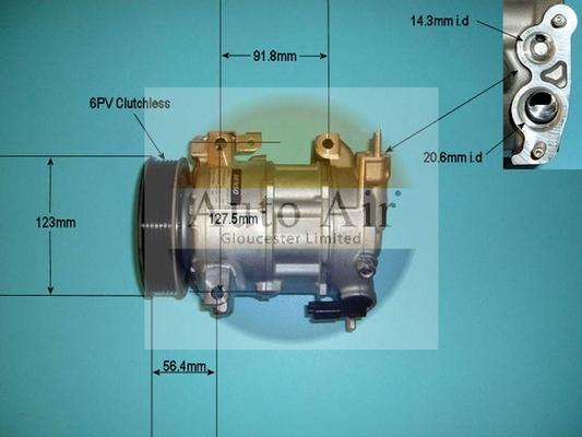 Auto Air Gloucester 14-9641 - Компресор, кондиціонер avtolavka.club