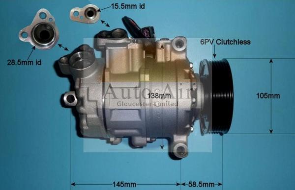 Auto Air Gloucester 14-9657P - Компресор, кондиціонер avtolavka.club