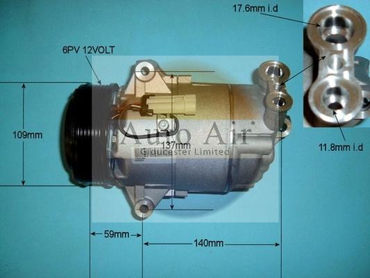 Auto Air Gloucester 14-9711R - Компресор, кондиціонер avtolavka.club