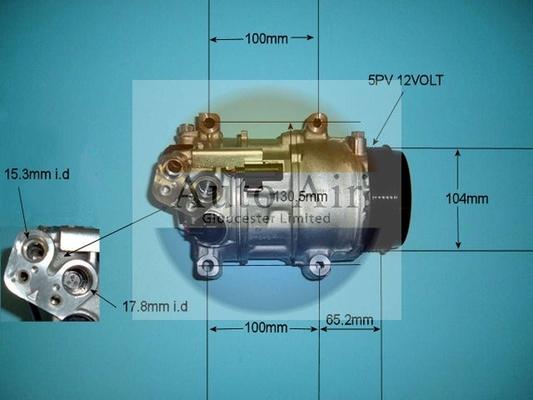 Auto Air Gloucester 14-9728R - Компресор, кондиціонер avtolavka.club