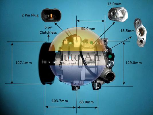 Auto Air Gloucester 14-9775p - Компресор, кондиціонер avtolavka.club