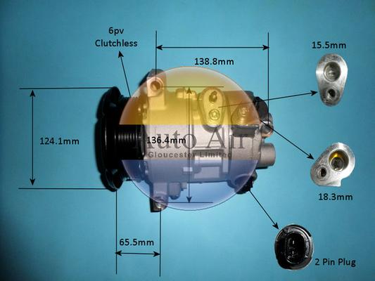 Auto Air Gloucester 14-9770P - Компресор, кондиціонер avtolavka.club