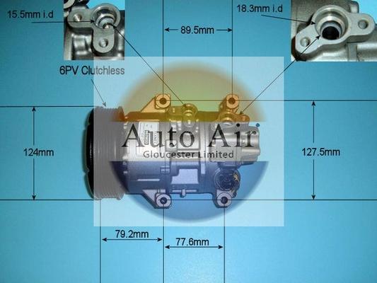 Auto Air Gloucester 14-5343R - Компресор, кондиціонер avtolavka.club