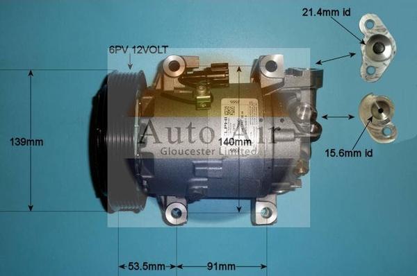 Auto Air Gloucester 14-0002 - Компресор, кондиціонер avtolavka.club