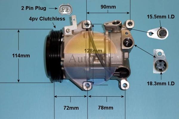 Auto Air Gloucester 14-0199P - Компресор, кондиціонер avtolavka.club