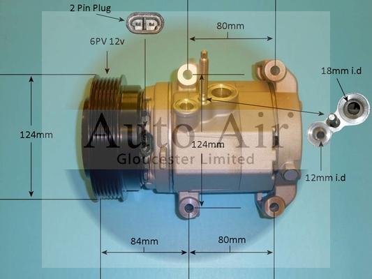 Auto Air Gloucester 14-0187P - Компресор, кондиціонер avtolavka.club