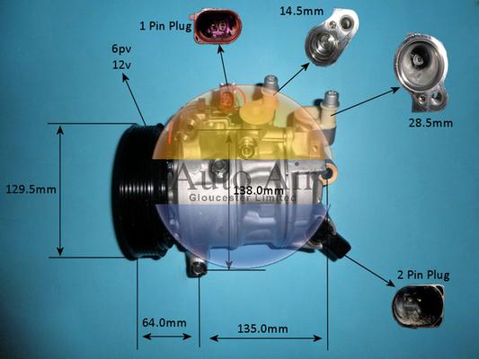 Auto Air Gloucester 14-0847 - Компресор, кондиціонер avtolavka.club