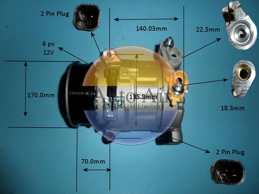 Auto Air Gloucester 14-0800P - Компресор, кондиціонер avtolavka.club