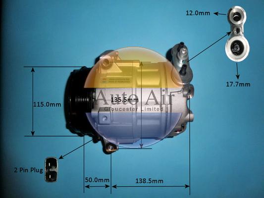 Auto Air Gloucester 14-0830P - Компресор, кондиціонер avtolavka.club