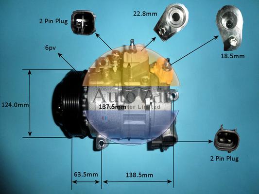 Auto Air Gloucester 14-0822P - Компресор, кондиціонер avtolavka.club