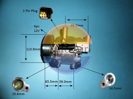 Auto Air Gloucester 14-0358 - Компресор, кондиціонер avtolavka.club