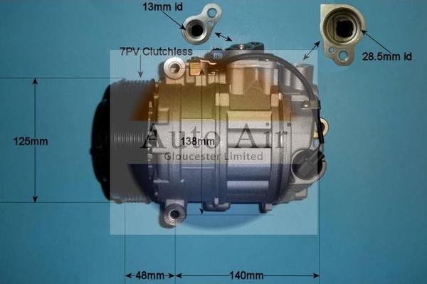 Auto Air Gloucester 14-0308P - Компресор, кондиціонер avtolavka.club