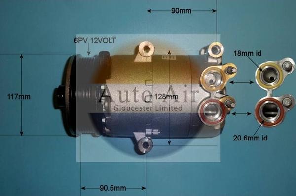 Auto Air Gloucester 14-0326 - Компресор, кондиціонер avtolavka.club