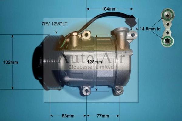 Auto Air Gloucester 14-0321P - Компресор, кондиціонер avtolavka.club