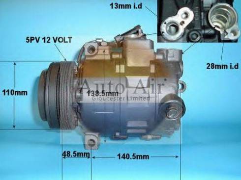 Auto Air Gloucester 14-0328R - Компресор, кондиціонер avtolavka.club