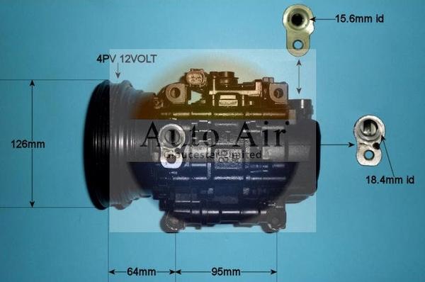 Auto Air Gloucester 14-0225R - Компресор, кондиціонер avtolavka.club