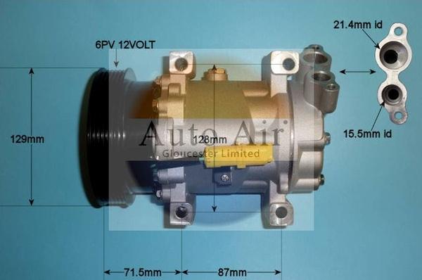 Auto Air Gloucester 14-1452P - Компресор, кондиціонер avtolavka.club