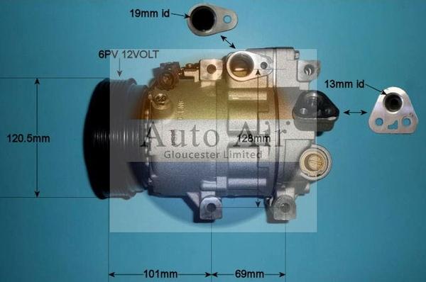 Auto Air Gloucester 14-1513P - Компресор, кондиціонер avtolavka.club