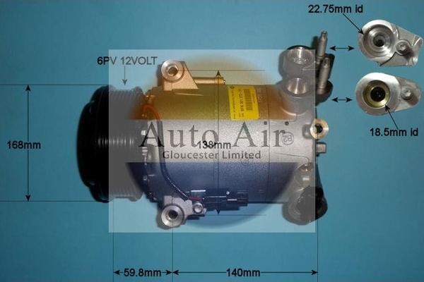 Auto Air Gloucester 14-1055 - Компресор, кондиціонер avtolavka.club