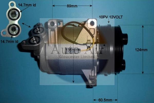 Auto Air Gloucester 14-1000P - Компресор, кондиціонер avtolavka.club