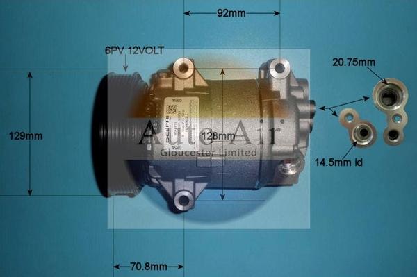 Auto Air Gloucester 14-1111 - Компресор, кондиціонер avtolavka.club