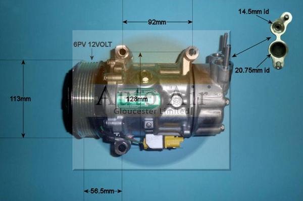 Auto Air Gloucester 14-1125 - Компресор, кондиціонер avtolavka.club