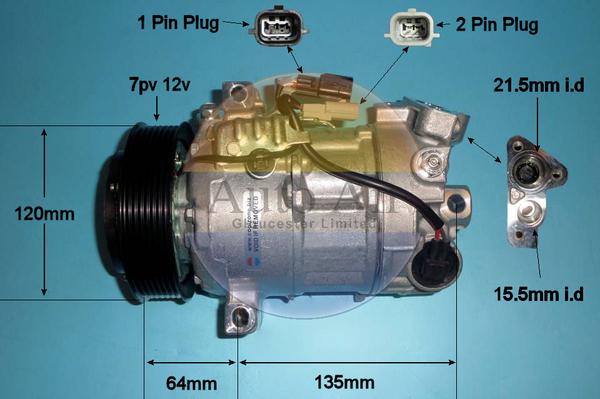 Auto Air Gloucester 14-1814P - Компресор, кондиціонер avtolavka.club