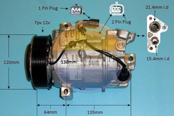 Auto Air Gloucester 14-1814 - Компресор, кондиціонер avtolavka.club