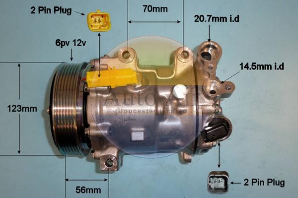 Auto Air Gloucester 14-1311p - Компресор, кондиціонер avtolavka.club