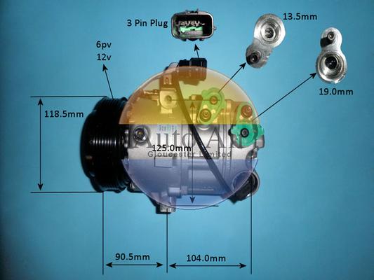 Auto Air Gloucester 141768 - Компресор, кондиціонер avtolavka.club