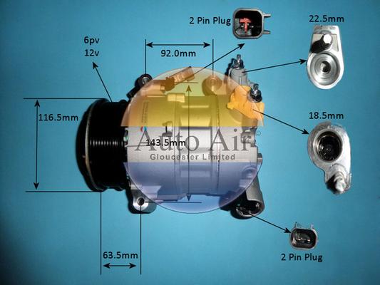 Auto Air Gloucester 14-1770P - Компресор, кондиціонер avtolavka.club