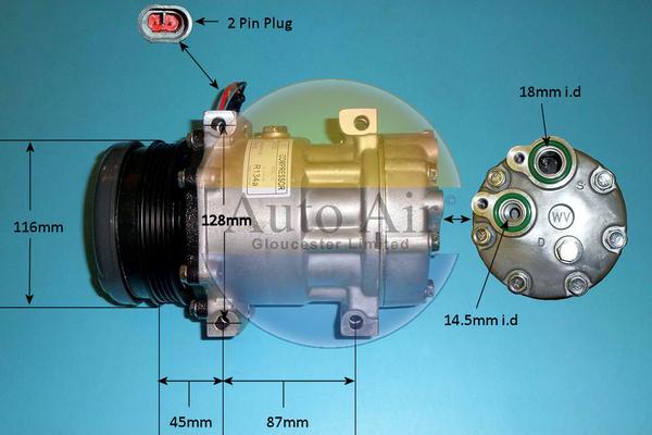 Auto Air Gloucester 14-8148P - Компресор, кондиціонер avtolavka.club