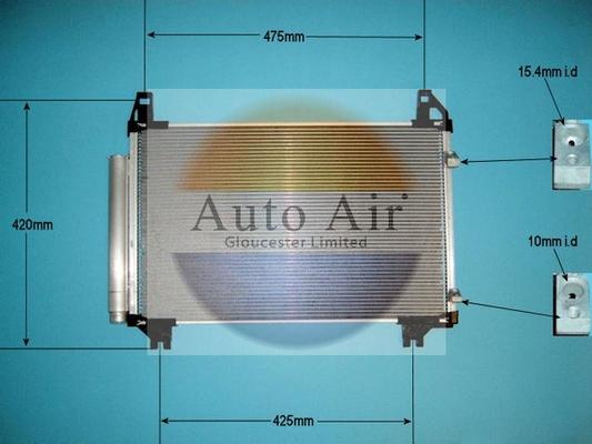 Auto Air Gloucester 16-9956 - Конденсатор, кондиціонер avtolavka.club