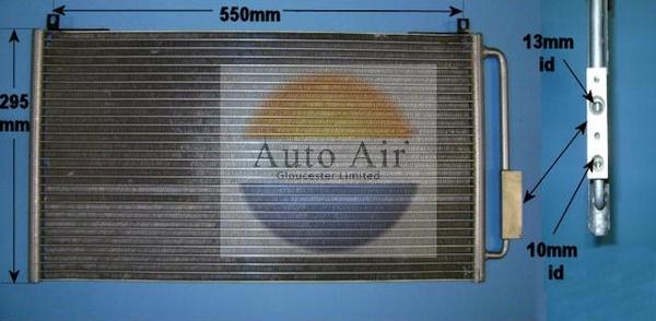 Auto Air Gloucester 16-9910 - Конденсатор, кондиціонер avtolavka.club