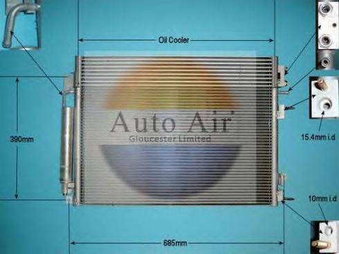 Auto Air Gloucester 16-9645 - Конденсатор, кондиціонер avtolavka.club