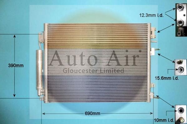 Auto Air Gloucester 16-9818 - Конденсатор, кондиціонер avtolavka.club